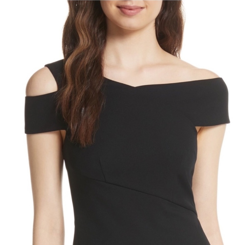 Ted Baker Black Yandal Asymmetric Bodycon Dress - Picture 14 of 14